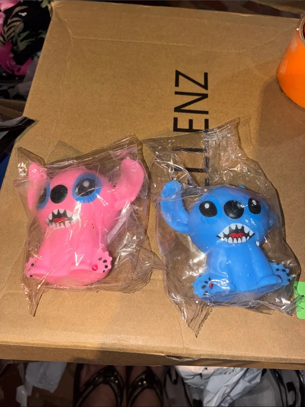 Pink and Blue Monster Squeeze Toys - Kids Toys